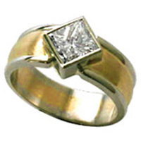 Men's Diamond Gold Ring for Jyotish (Vedic Astrology)& Ayurveda
