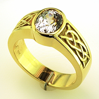 White Sapphire Gold Ring for Jyotish & Ayurveda