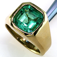 Men's Emerald Ring for Jyotish