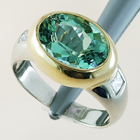 Emerald Diamond Ring for Jyotish (Vedic Astrology) & Ayurveda