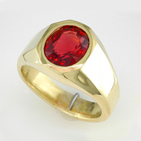 Red Spinel Ring for Jyotish, Astrology, Ayurveda