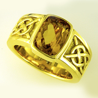 Unheated Yellow Topaz Ring for Jyotish (Vedic Astrology) & Ayurveda