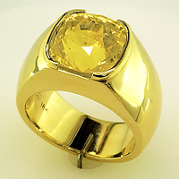 Men S Yellow Sapphire Rings For Jyotish Vedic Astrology Ayurveda