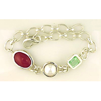 Pearl, Emerald, Coral Bracelet for Jyotish
