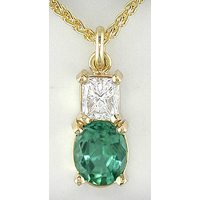 Diamond, Emerald Jyotish Jewelry Pendants for Women