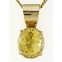 yellow sapphire pendants jyotish p145 example womens