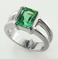 Women's Green Tourmaline Ring for Astrology