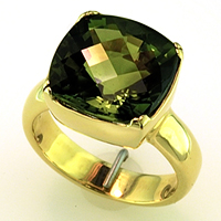 Jyotish Green Tourmaline Ring