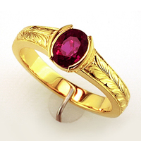Ladies Jyotish Ruby Ring Jewelry