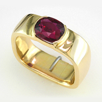 Unheated Jyotish Ruby Ring