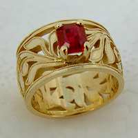 Ruby Ring for Jyotish (Vedic Astrology)