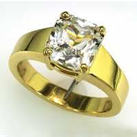 Women's White Gold White Sapphire Ring