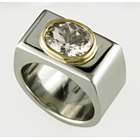 Women's Silver White Sapphire Ring