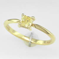 Women's Yellow Sapphire Ring Jyotish Setting