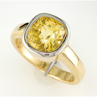 Women's Yellow Sapphire Ring Jyotish Setting