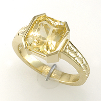 Women's Yellow Sapphire Jyotish Ring